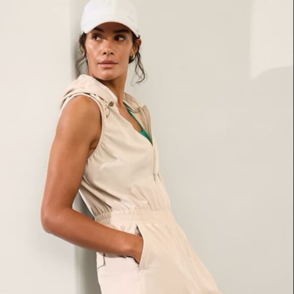 Athleta - Boundless Romper - Abalone (Cream)- Small - Picture 1 of 4